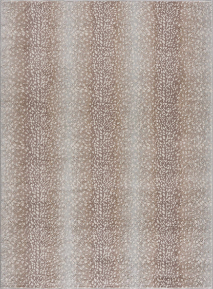 Pointblank Tan Leopard Print Rug