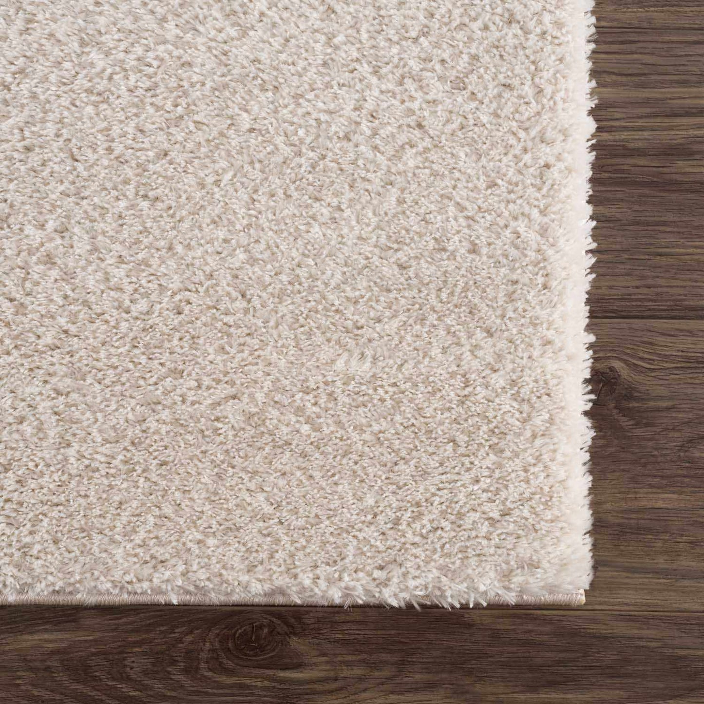 Heavenly Solid Beige Plush Rug