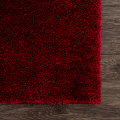 Alfombra de felpa Heavenly Solid Red - Liquidación