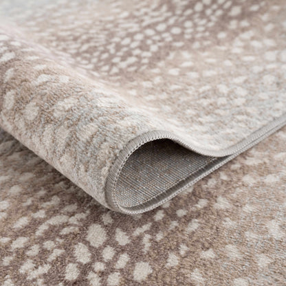 Pointblank Tan Leopard Print Rug