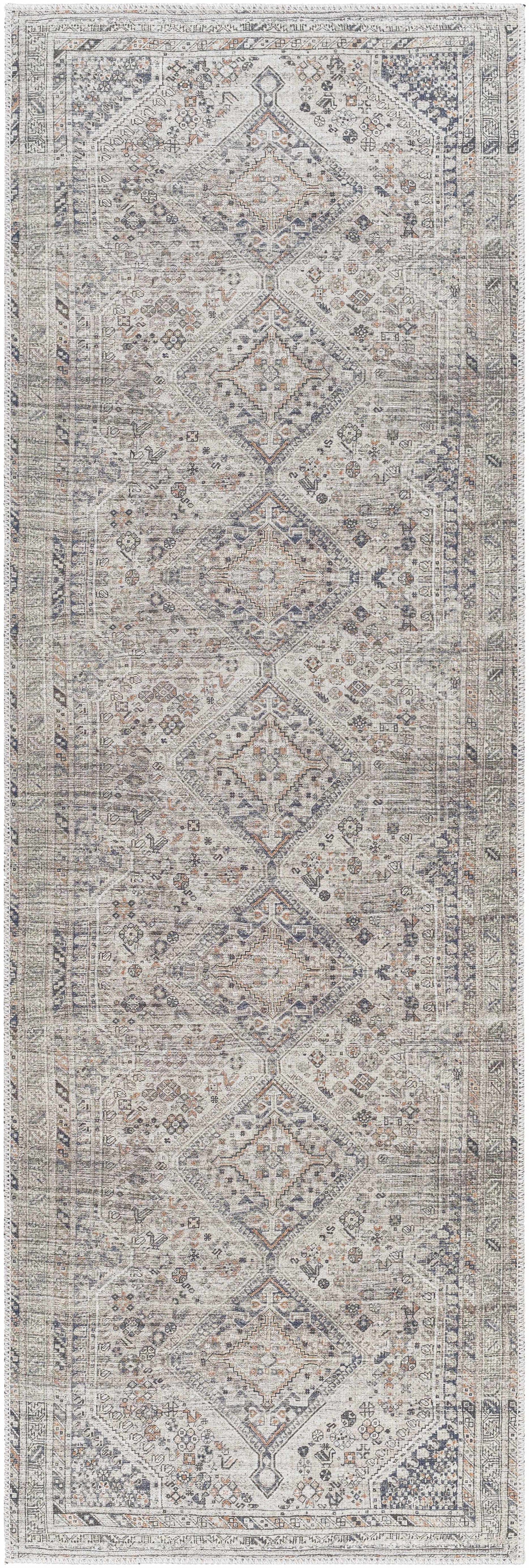 Barny Beige Washable Area Rug