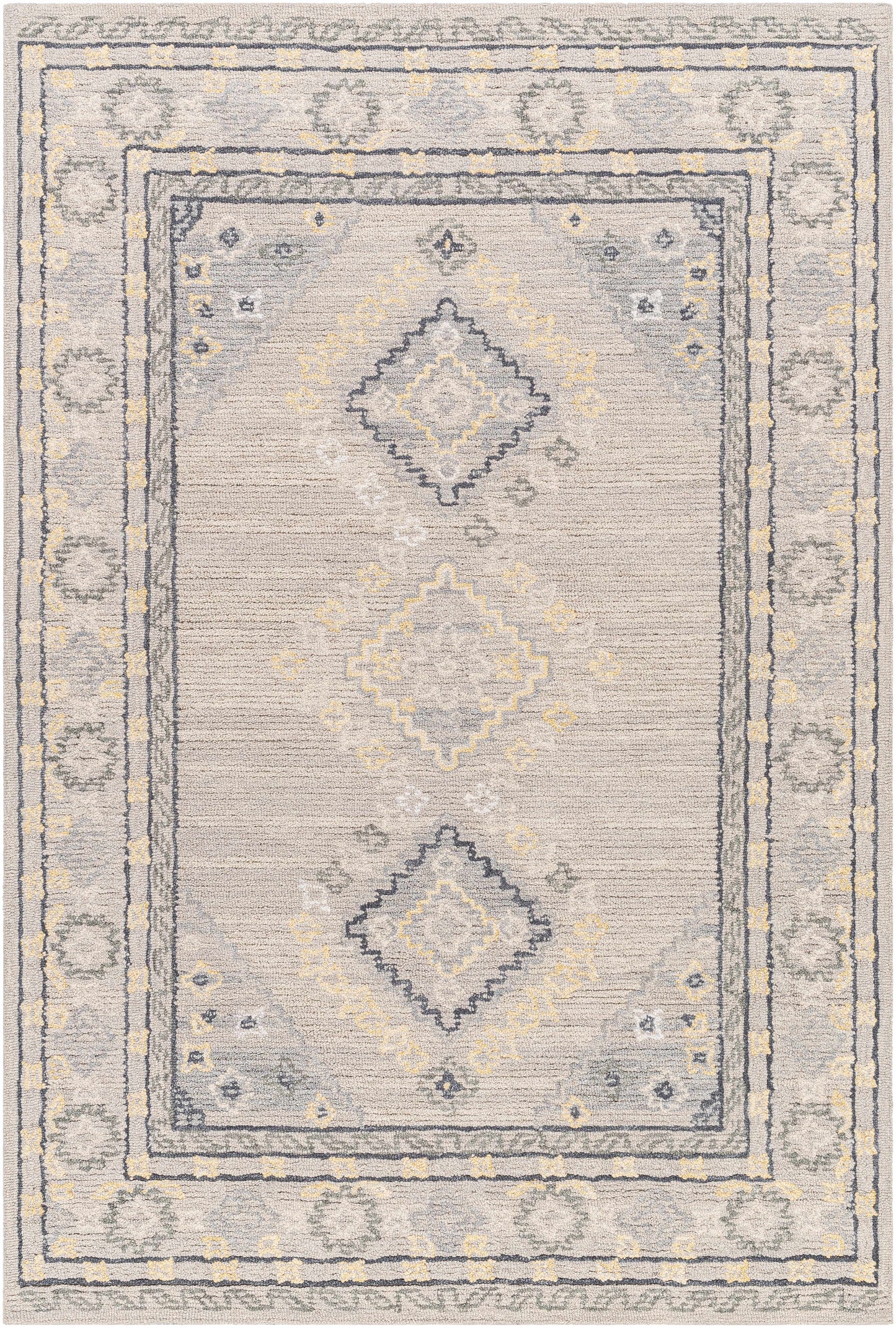 Alena Gray Wool Blend Area Rug