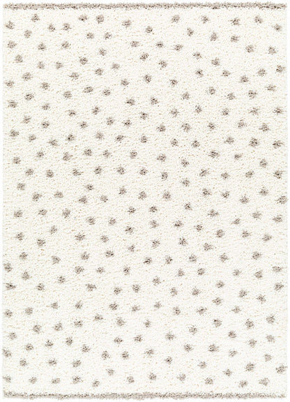 Chaia Dotted Cream & Gray Plush Rug