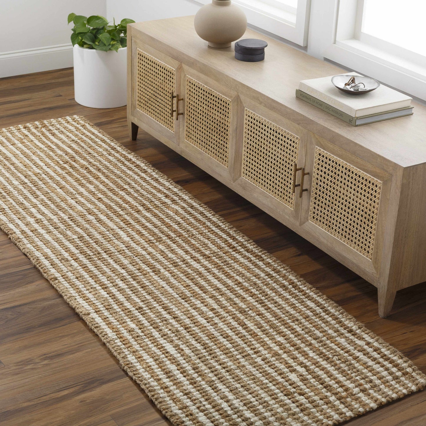 Ambel White Jute Rug