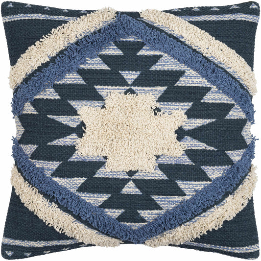 Cojín Kilim geométrico azul marino de Shepardsville