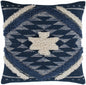 Shepardsville Navy Kilim Geometric Throw Pillow