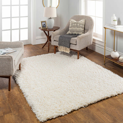 Siari Solid Cream Plush Rug