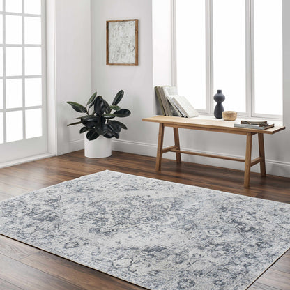 Ankti Aqua Washable Area Rug