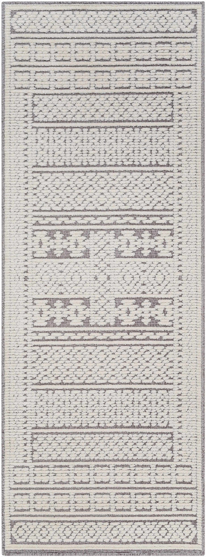 Bahar Cream & Gray Washable Area Rug - Clearance