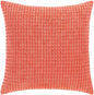 Solvang Textured Coral Cotton Square Throw Pillow