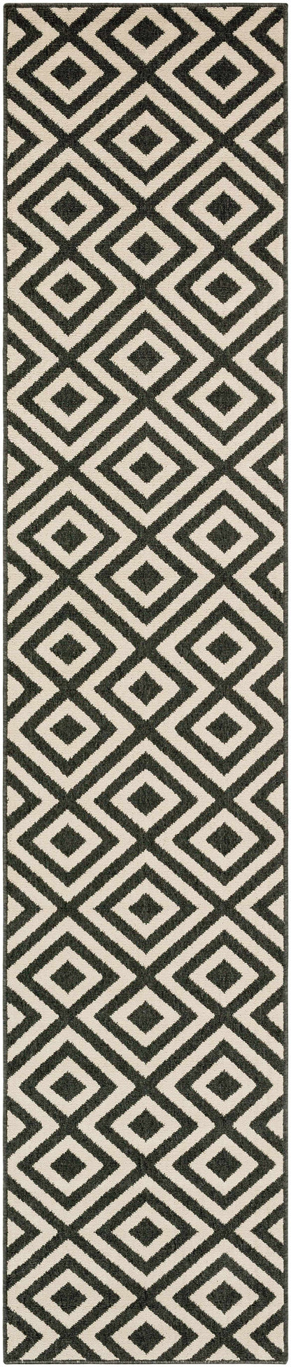 Spilsby Black Trellis Outdoor Rug