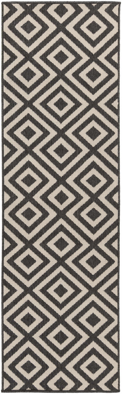 Spilsby Black Trellis Outdoor Rug