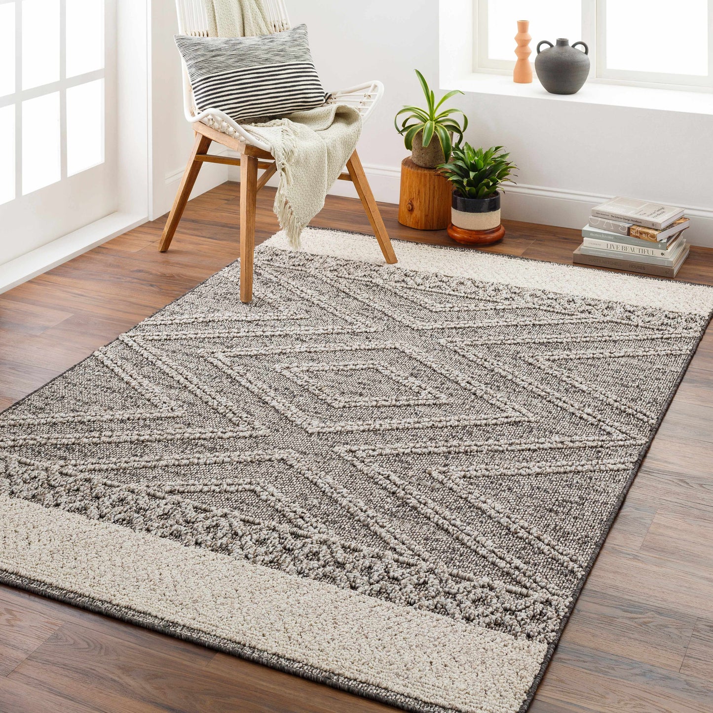 Beige Brown Areli Area Rug