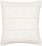 Sumiton White Textured Crochet Cotton Throw Pillow