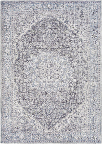 Blue Tavas Medallion Washable Area Rug - Clearance