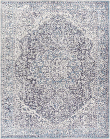 Blue Tavas Medallion Washable Area Rug - Clearance